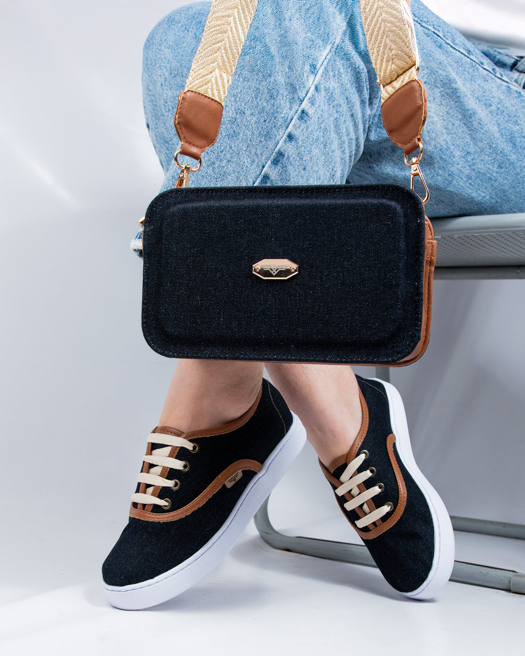 Denim x Honey Shoes & Crossbody Bag Set by Pontiak