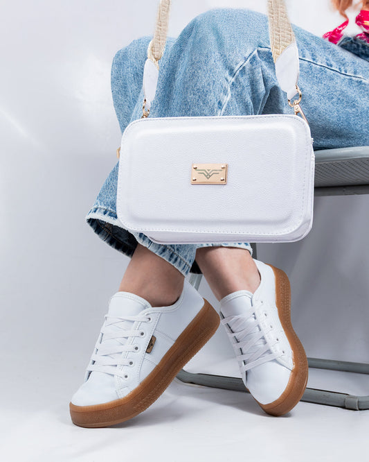 Caramel Shoes & Crossbody Bag Set by Pontiak