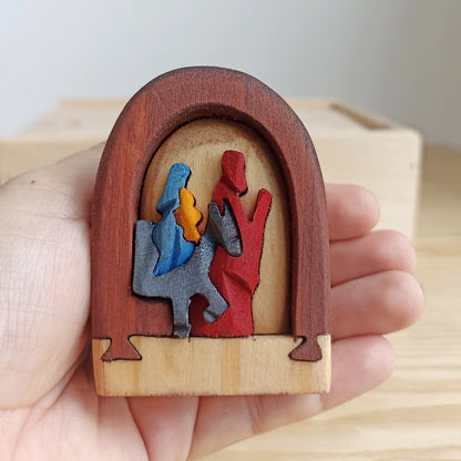 Flight into Egypt Wood Art