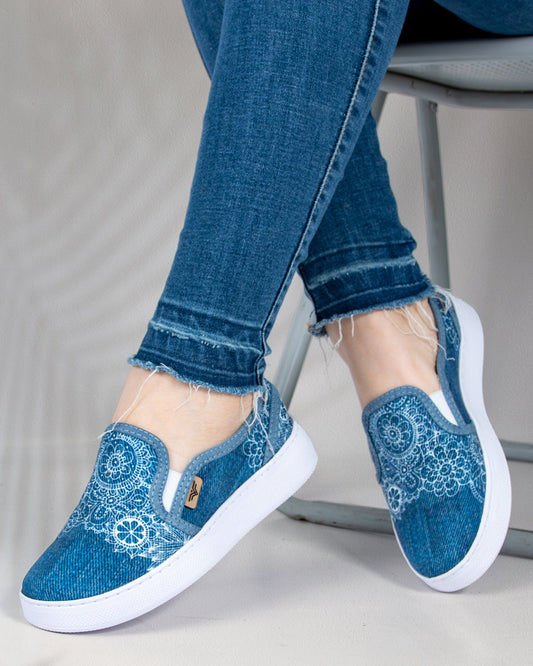Trival Denim Slip-On Espadrille Sneakers by Pontiak