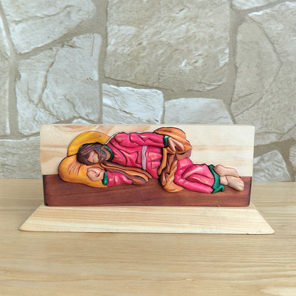 Sleeping St. Joseph Wood Art