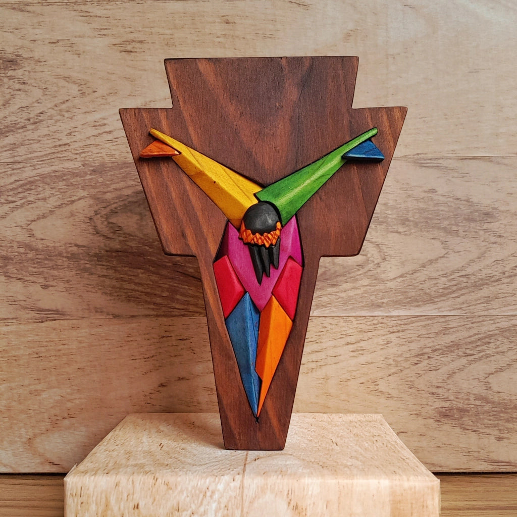 Abstract Wooden Wall Crucifix