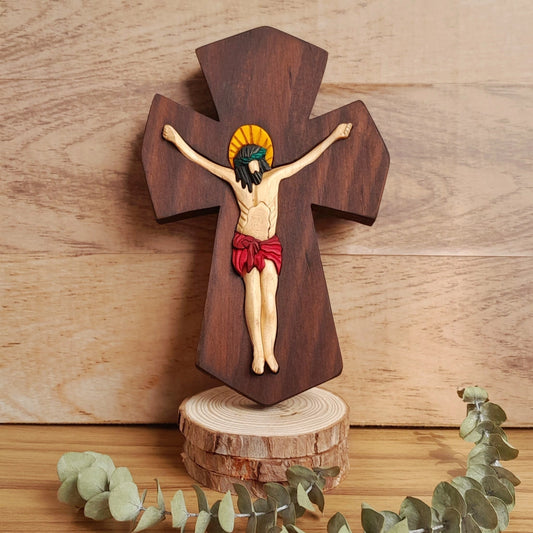 Classic Wooden Wall Crucifix