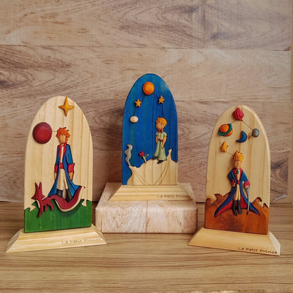 Little Prince and the Planets Wood Art