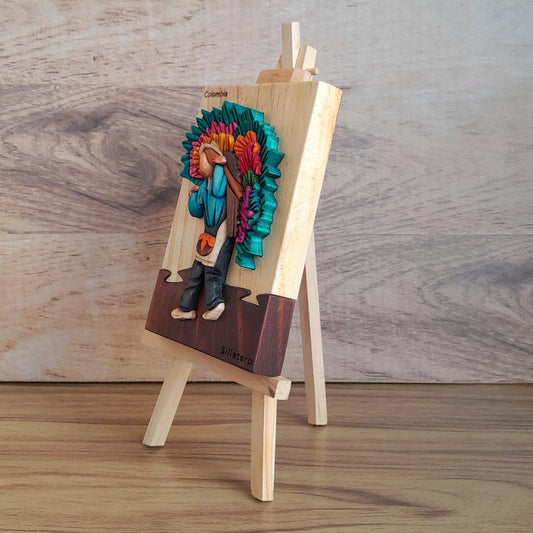 Silletero Wood Art on Easel