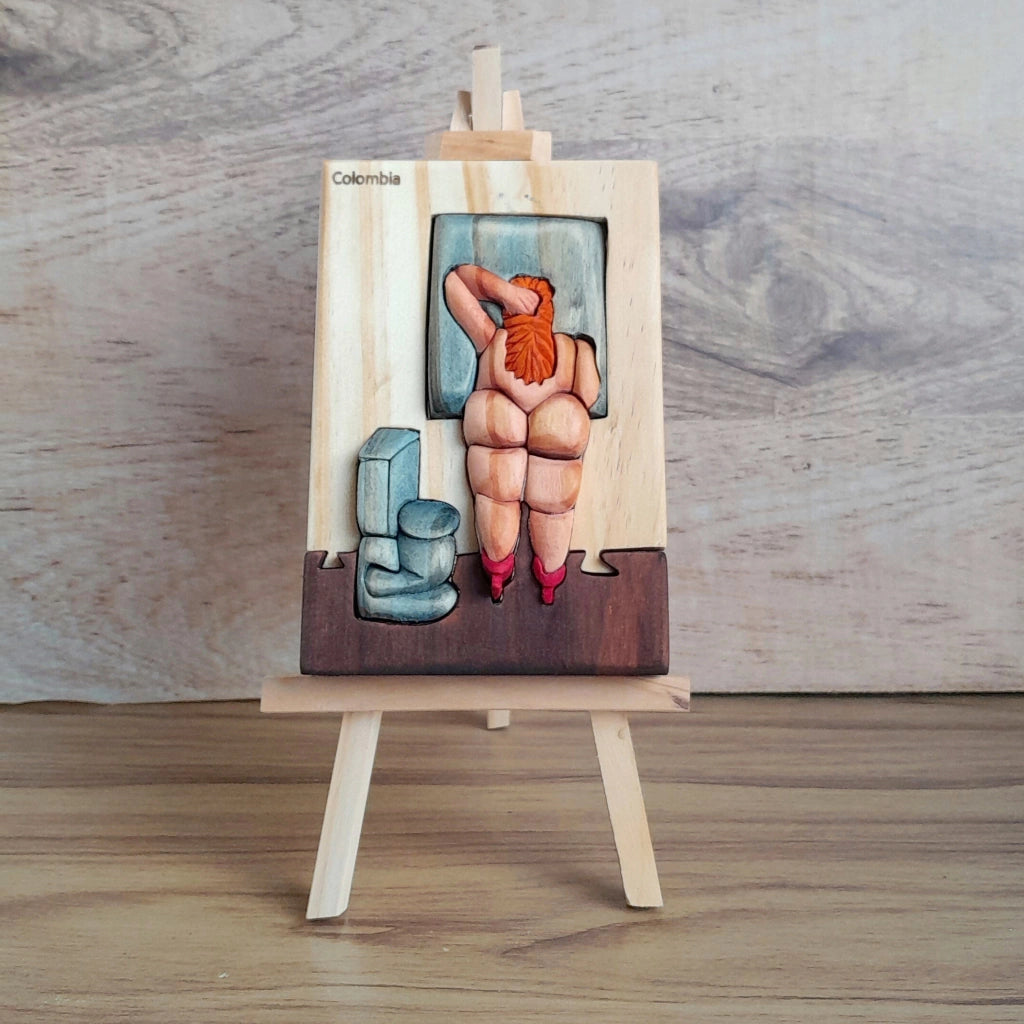 Botero Gertrudis Wood Art on Easel