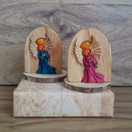 Front-Facing Angel Wood Art