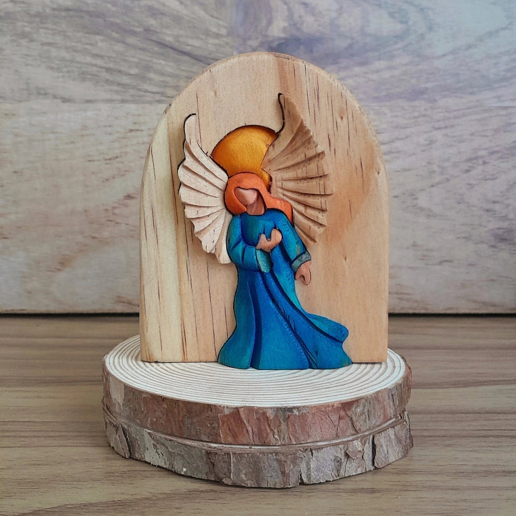 Front-Facing Angel Wood Art