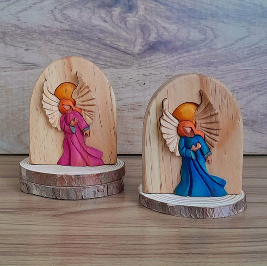 Front-Facing Angel Wood Art