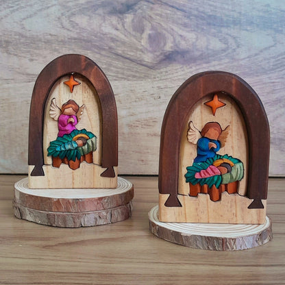 Baby Angel Wood Art