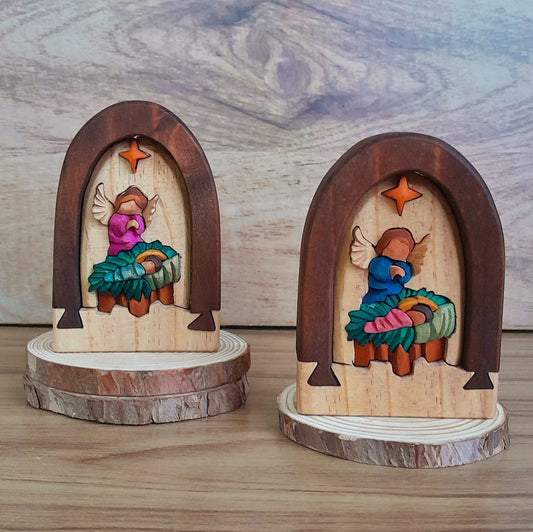 Baby Angel Wood Art