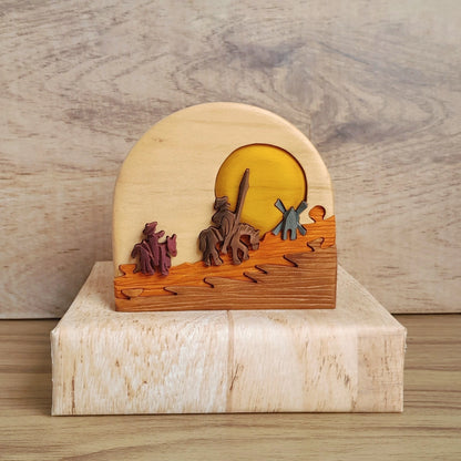 Don Quixote and Sancho Panza Wood Art