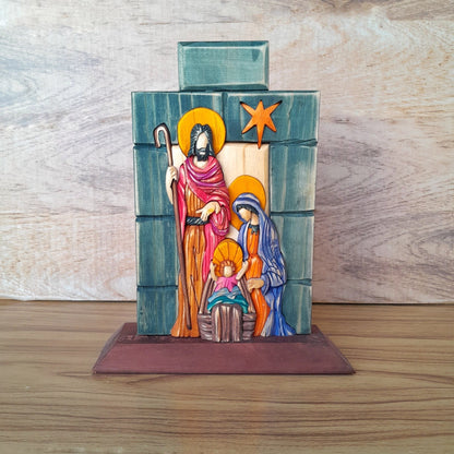 Special Edition Stable Wooden Nativity Scene