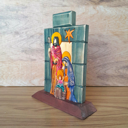 Special Edition Stable Wooden Nativity Scene