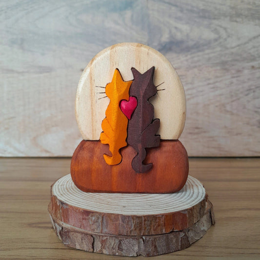 Cats from Behind Wood Art