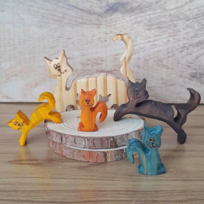 Five Cats Wood Art