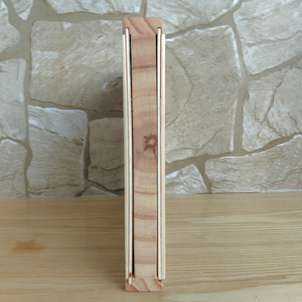 Deluxe 3D Wooden Nativity Set with Sliding-Lid Wooden Case