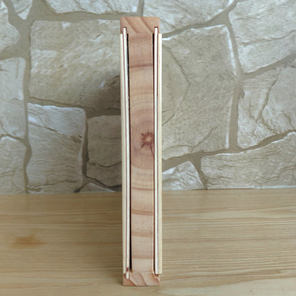 Deluxe 3D Wooden Nativity Set with Sliding-Lid Wooden Case