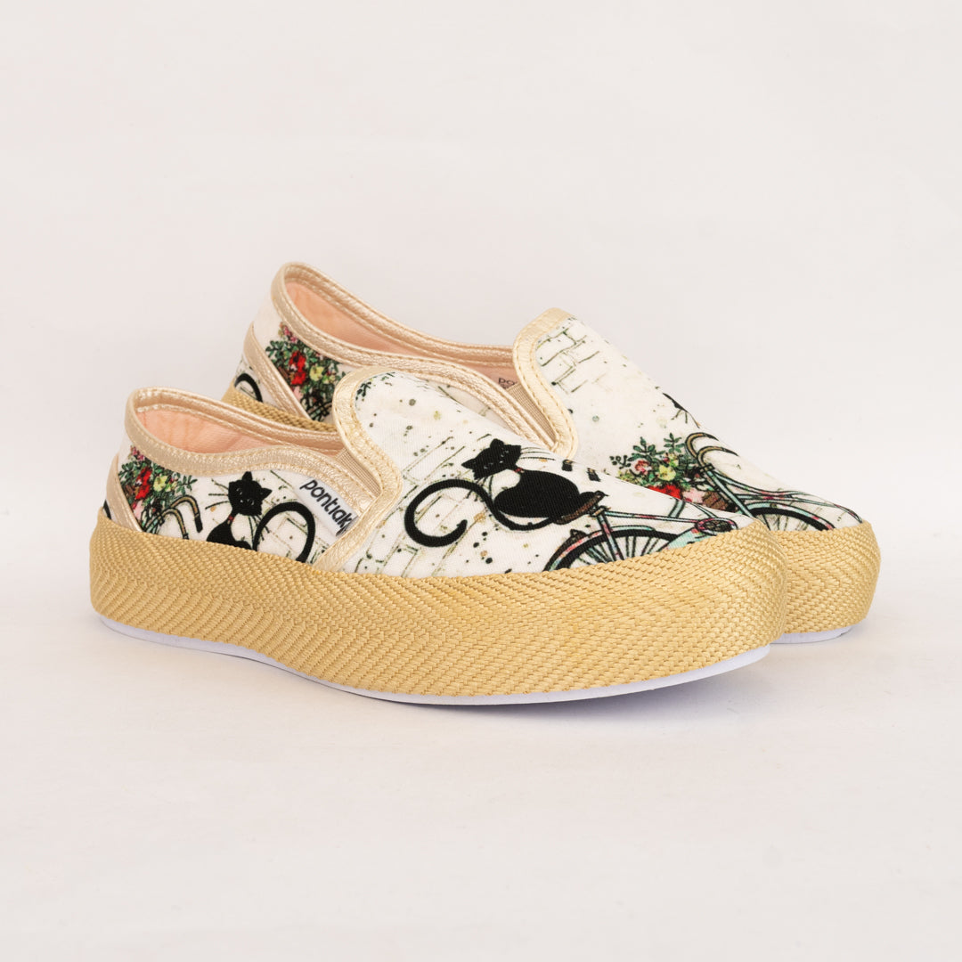 Bike Cat Slip-On Espadrille Sneakers by Pontiak