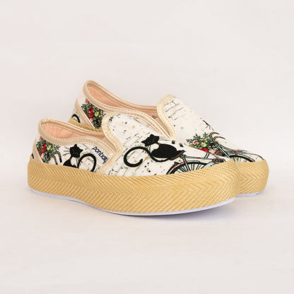 Bike Cat Slip-On Espadrille Sneakers by Pontiak