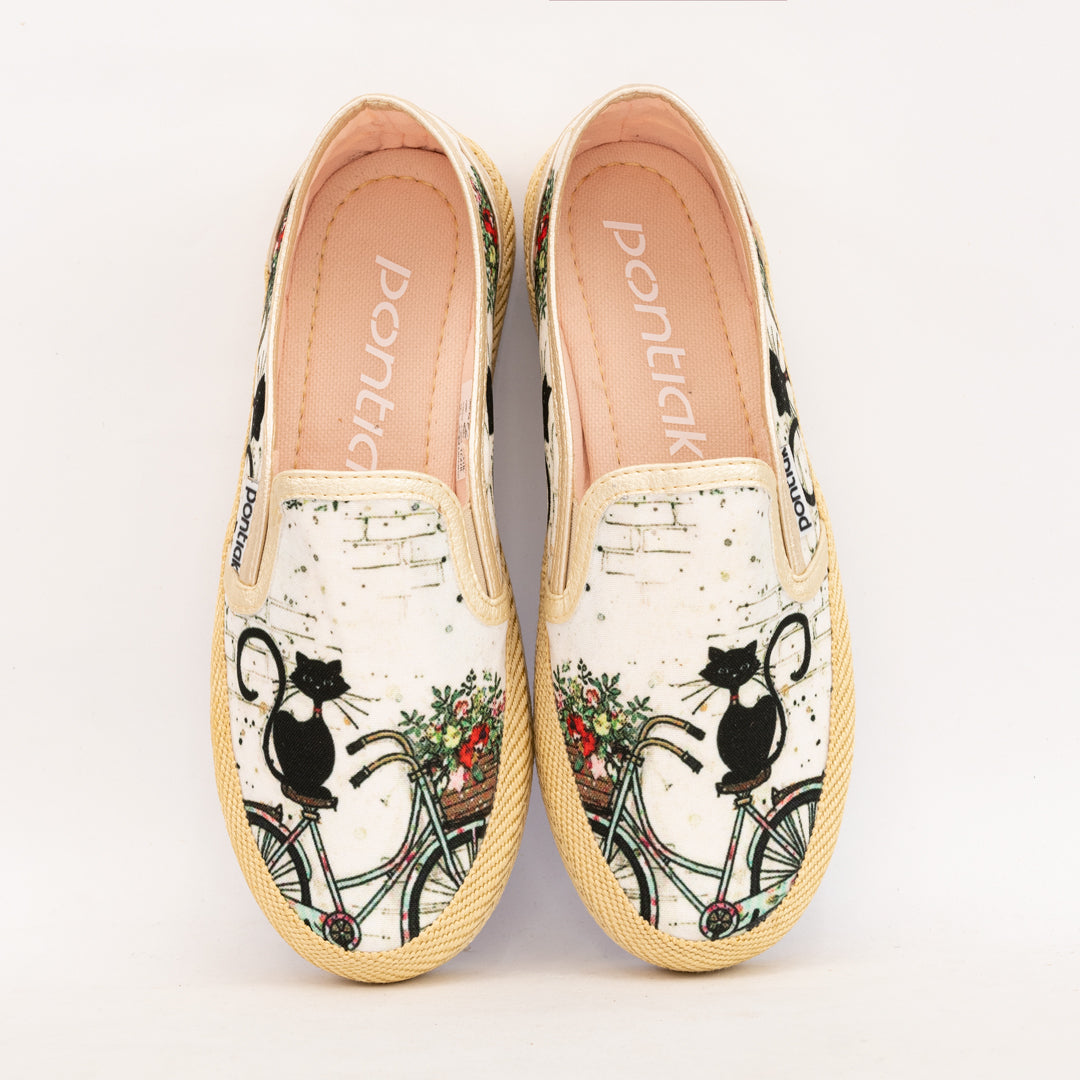 Bike Cat Slip-On Espadrille Sneakers by Pontiak