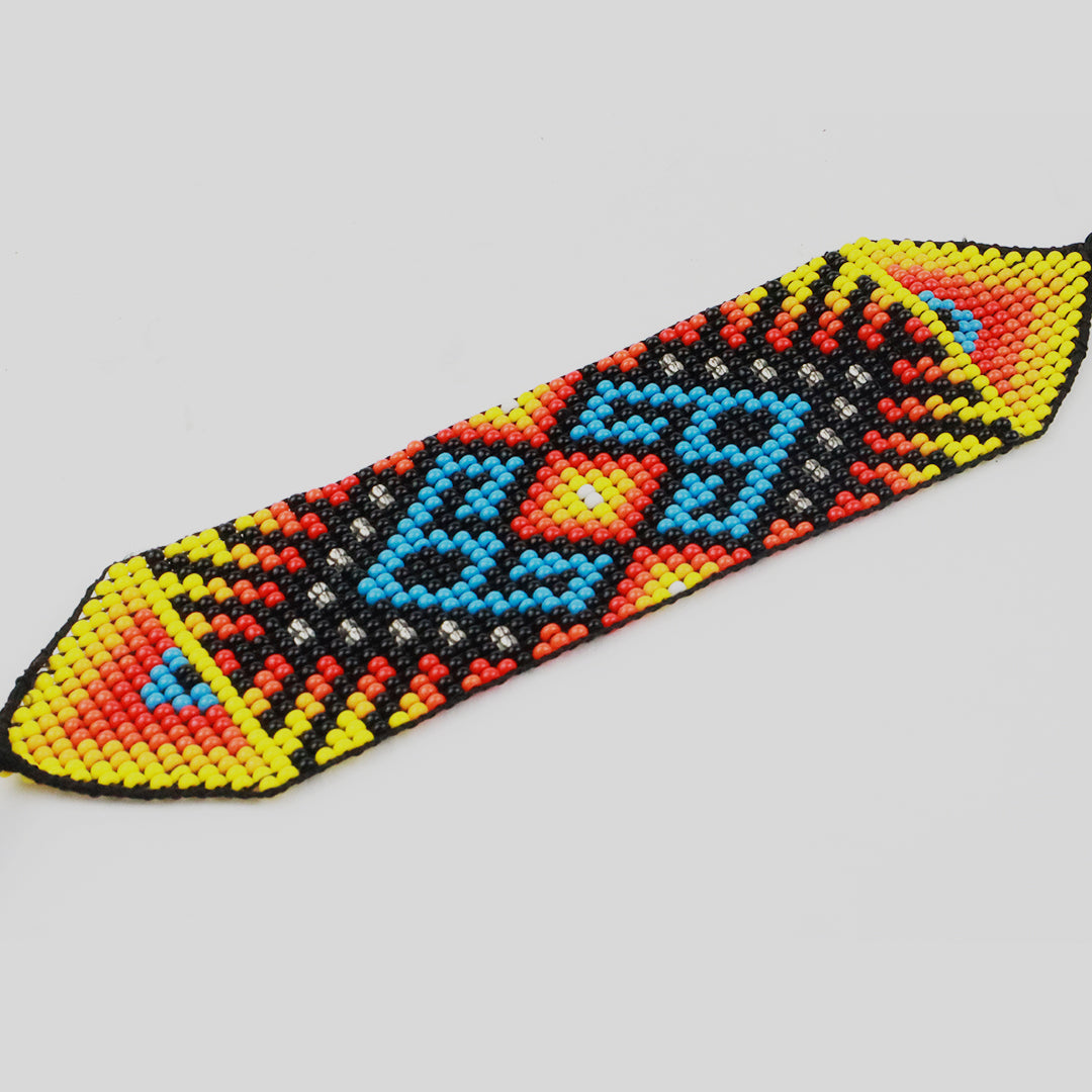 Colombian Bead Bracelet with Tribal Motifs
