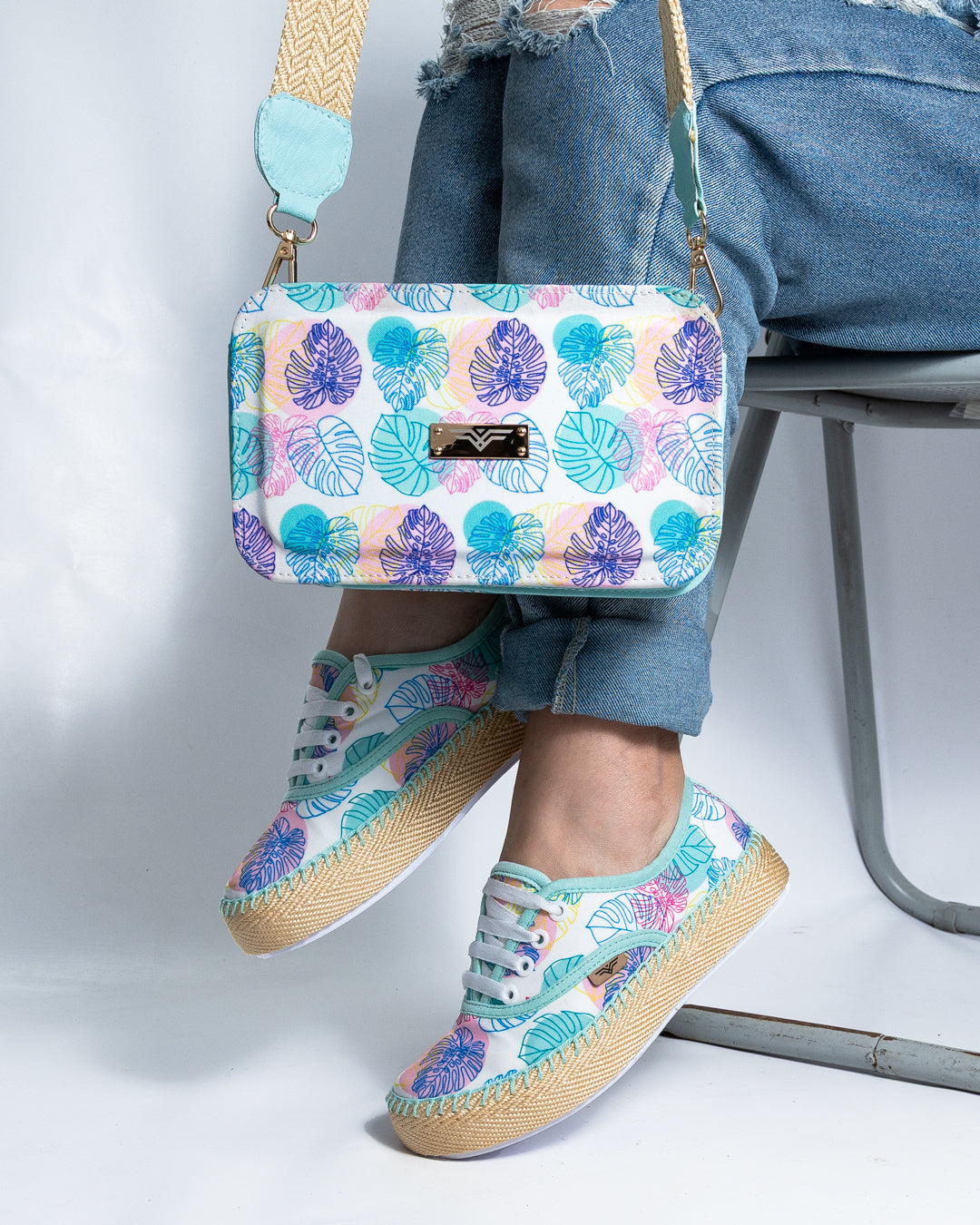 Leaves Sweet Shoes & Crossbody Bag Set by Pontiak
