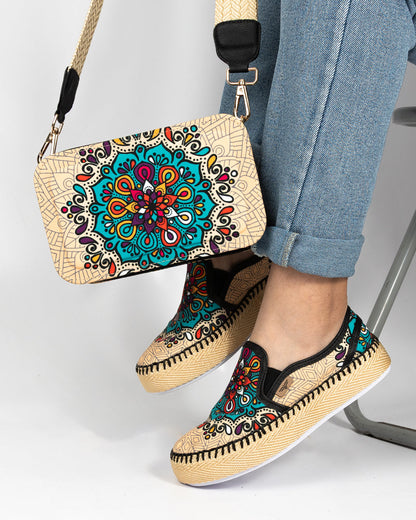 Mint Beige Shoes & Crossbody Bag Set by Pontiak