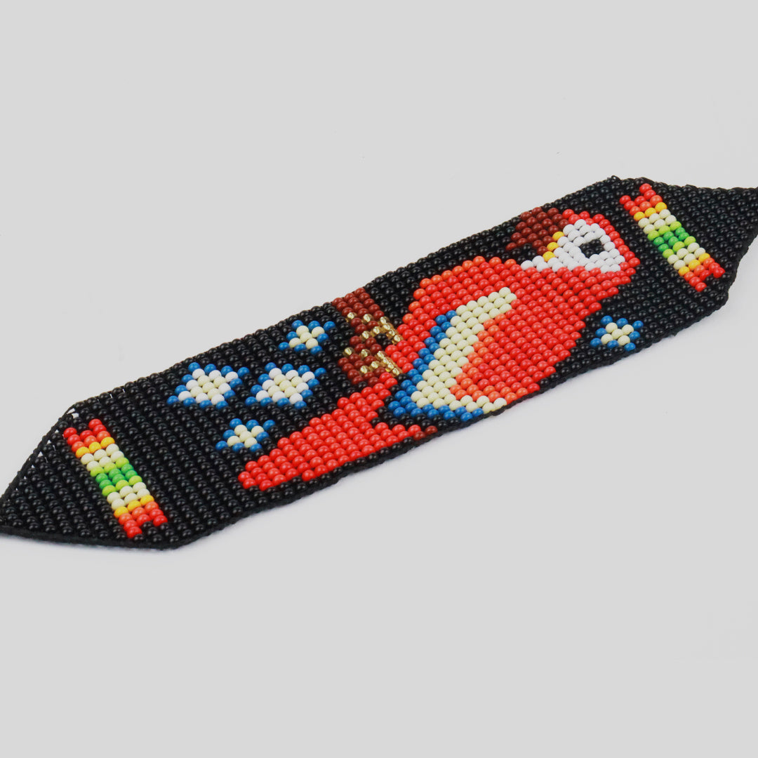 Colombian Bead Bracelet with Tribal Motifs