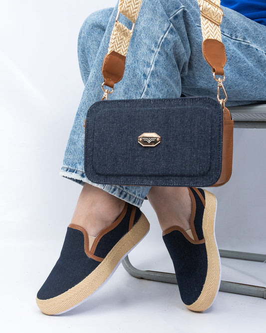 Denim x Honey Shoes & Crossbody Bag Set by Pontiak