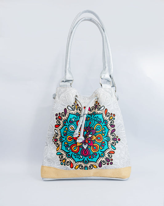 Mint Silver Bucket Bag by Pontiak