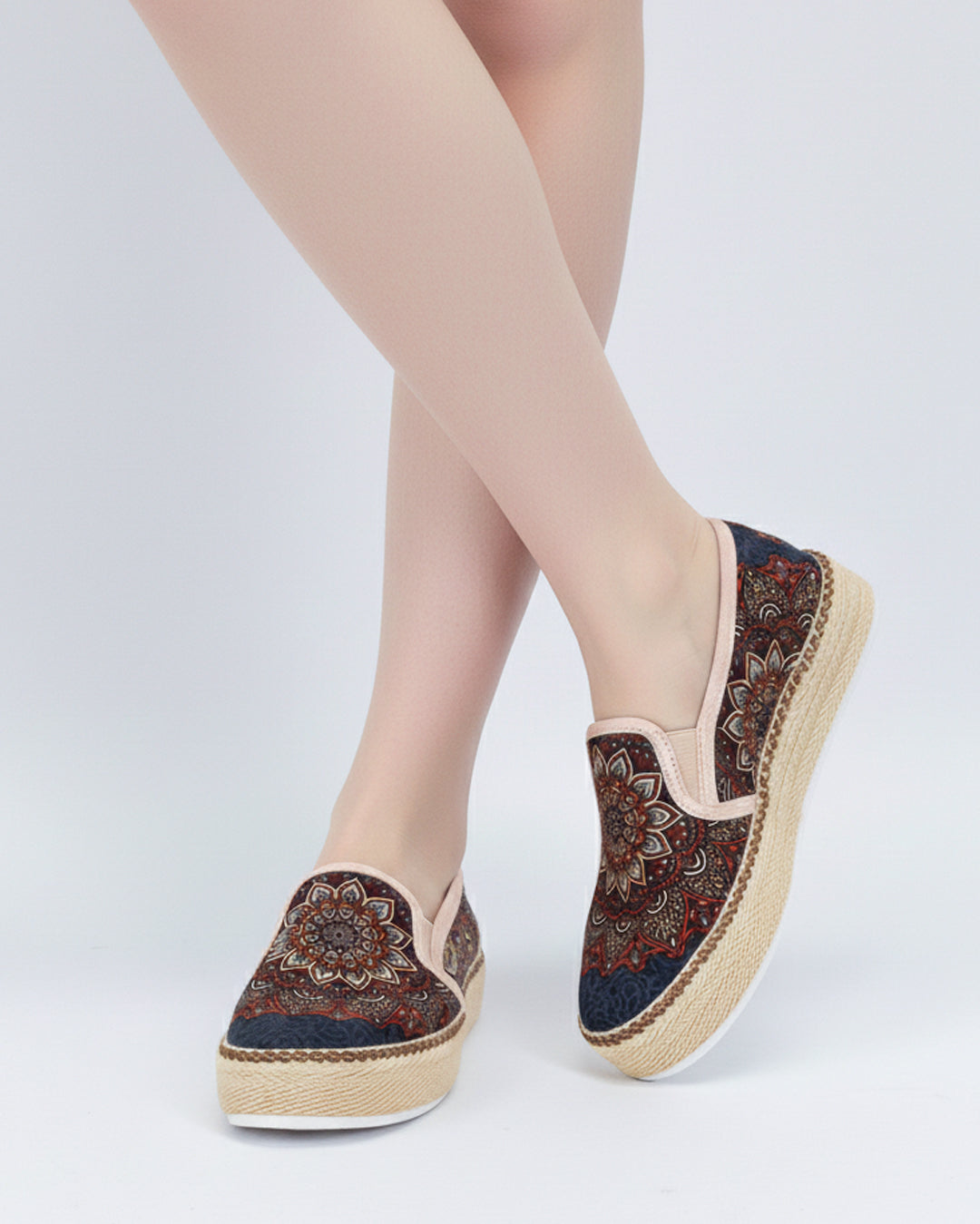 Denim x Mandala Keim Slip-On Espadrille Sneakers by Pontiak