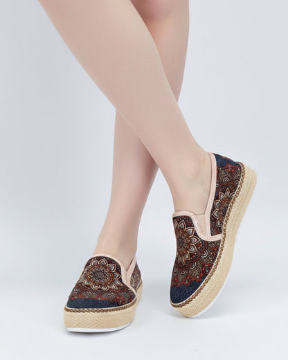 Denim x Mandala Keim Slip-On Espadrille Sneakers by Pontiak