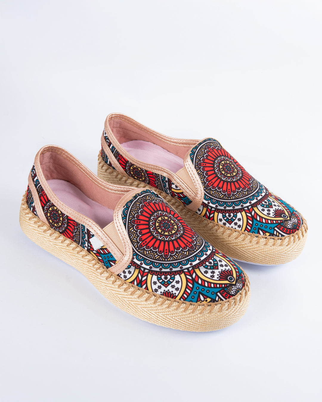Mandala Orange Slip-On Espadrille Sneakers by Pontiak