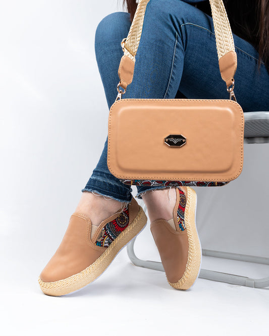 Orange Shoes & Crossbody Bag Set by Pontiak