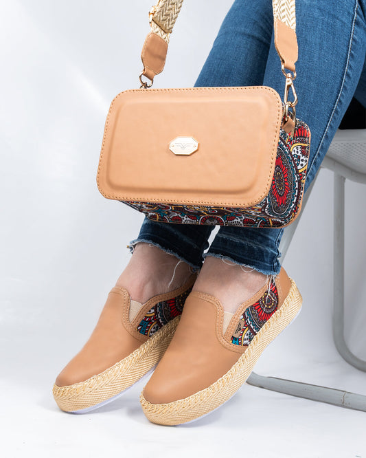 Orange Shoes & Crossbody Bag Set by Pontiak