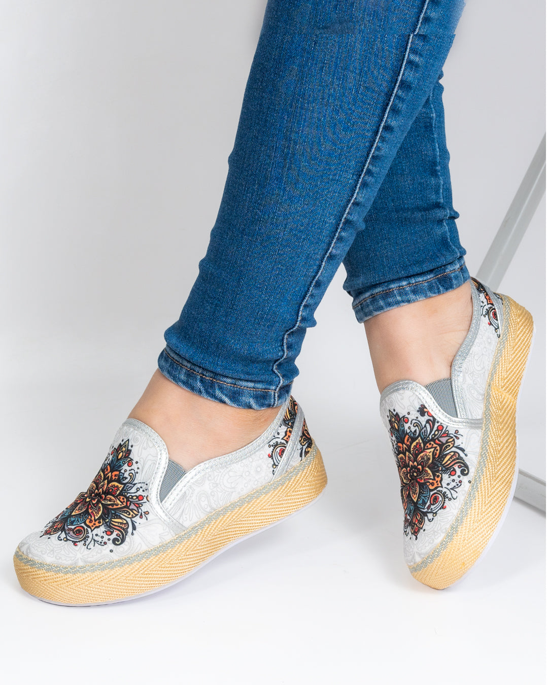 Hope Silver Slip-On Espadrille Sneakers by Pontiak