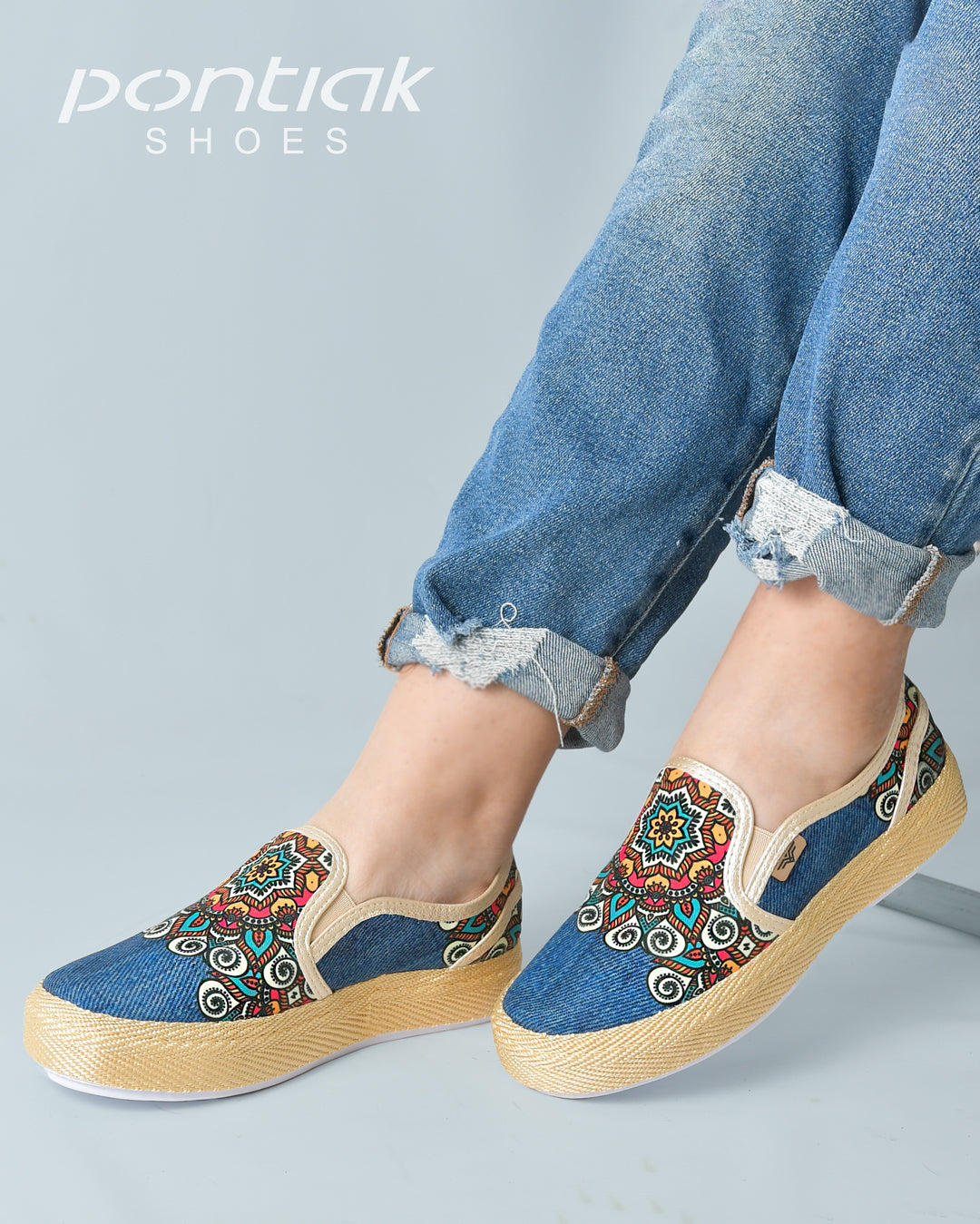 Tiwa Denim Slip-On Espadrille Sneakers by Pontiak