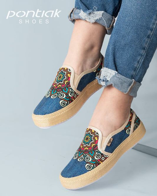 Tiwa Denim Slip-On Espadrille Sneakers by Pontiak