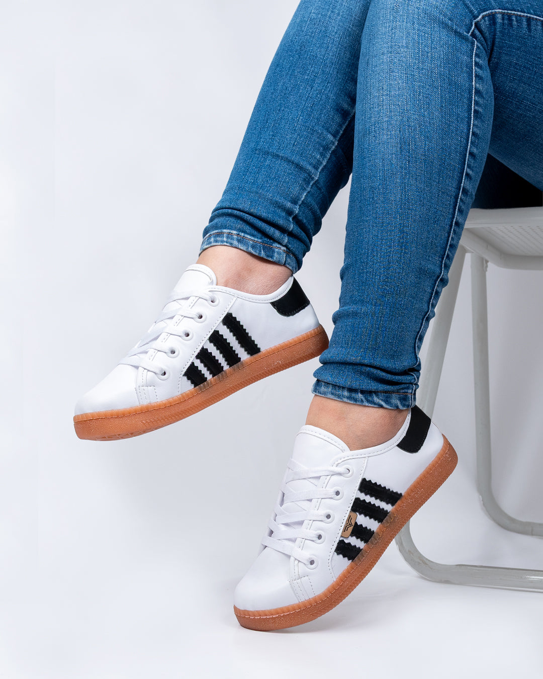 Black x Stripes Lace-Up Espadrille Sneakers by Pontiak