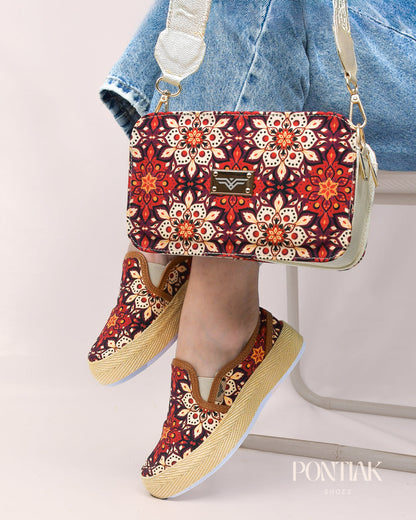 Tobacco Shoes & Crossbody Bag Set by Pontiak