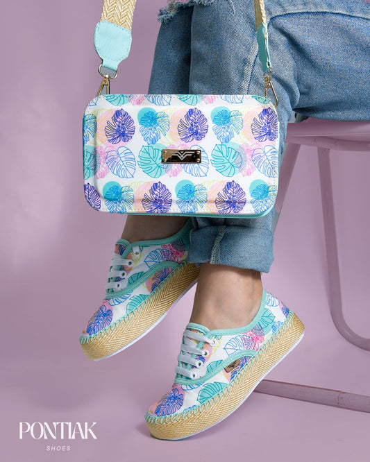Leaves Sweet Shoes & Crossbody Bag Set by Pontiak