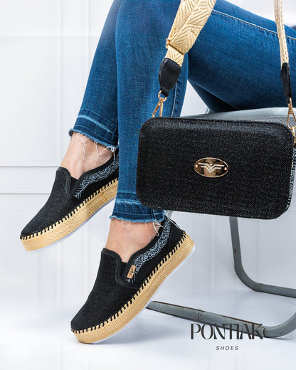 Arandela Shiny Shoes & Crossbody Bag Set by Pontiak