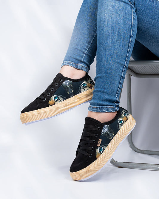 Beret Cat Lace-Up Espadrille Sneakers by Pontiak