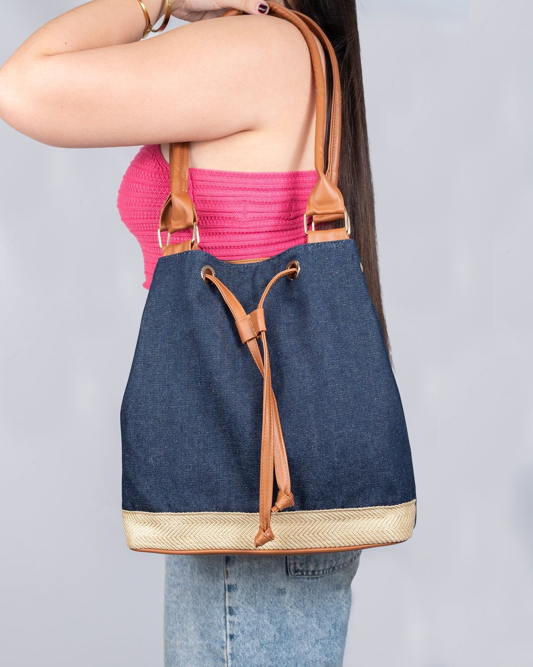 Denim x Honey Bucket Bag by Pontiak