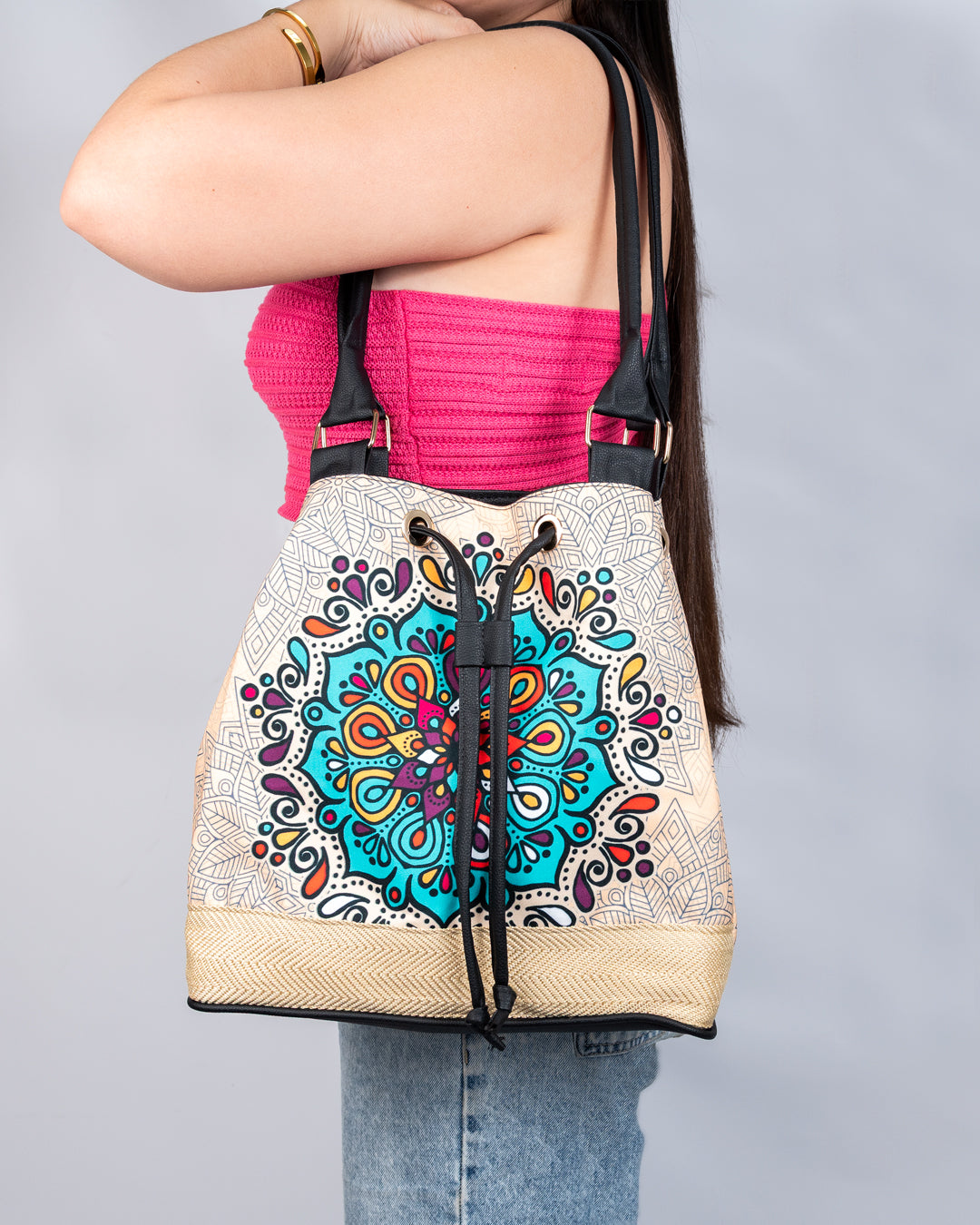 Mint Beige Bucket Bag by Pontiak