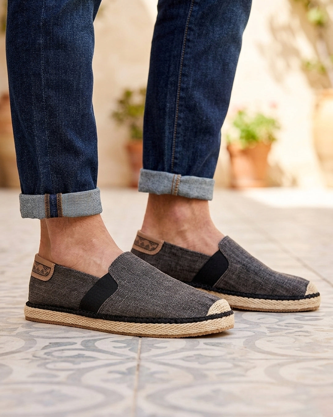 Cotiza Brown Men's Espadrille Slip-On Shoes by Pontiak