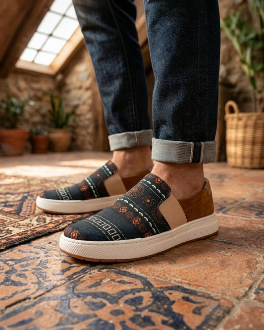 Collage Men's Slip-On Espadrille Sneakers by Pontiak