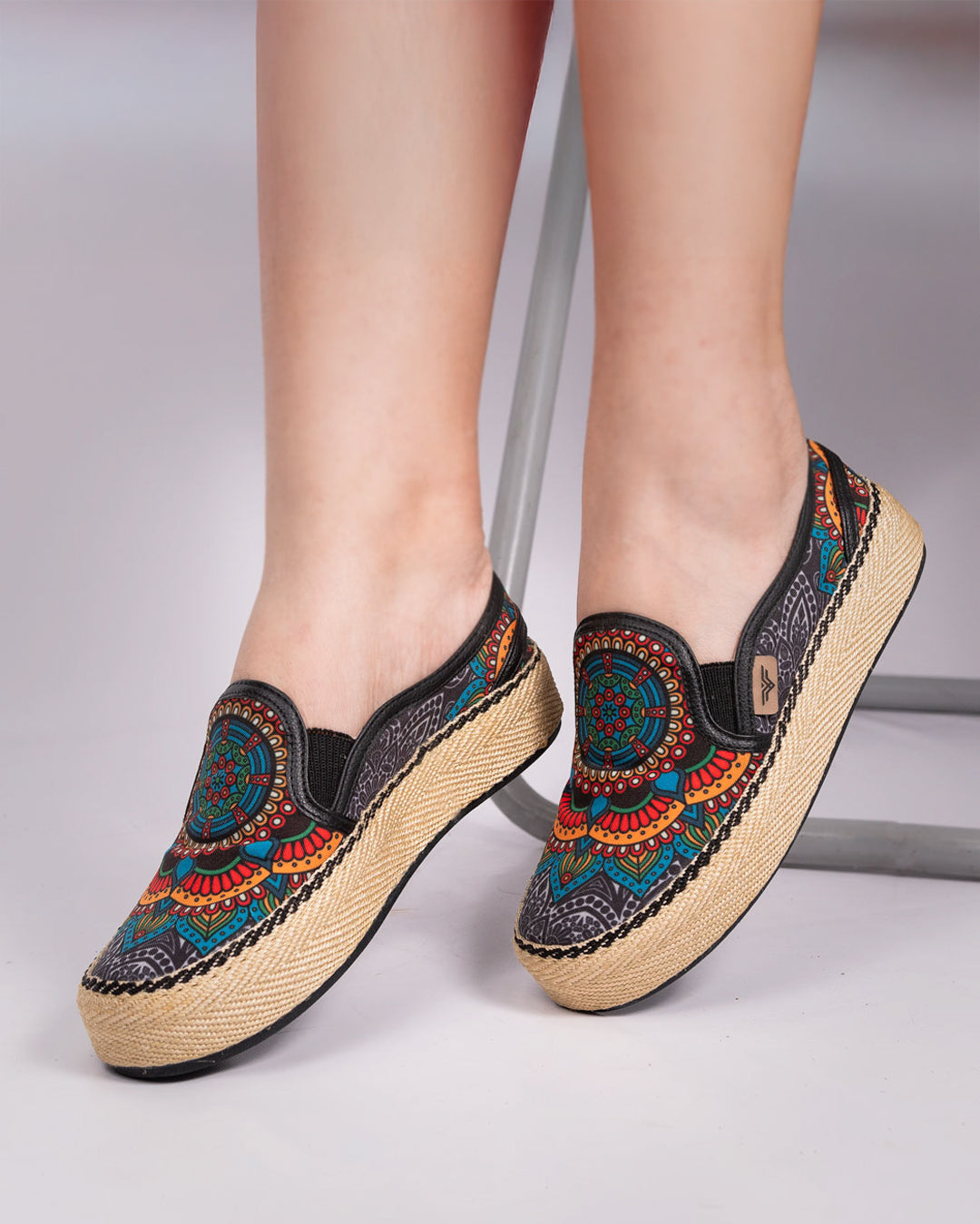 Yoky Black Slip-On Espadrille Sneakers by Pontiak