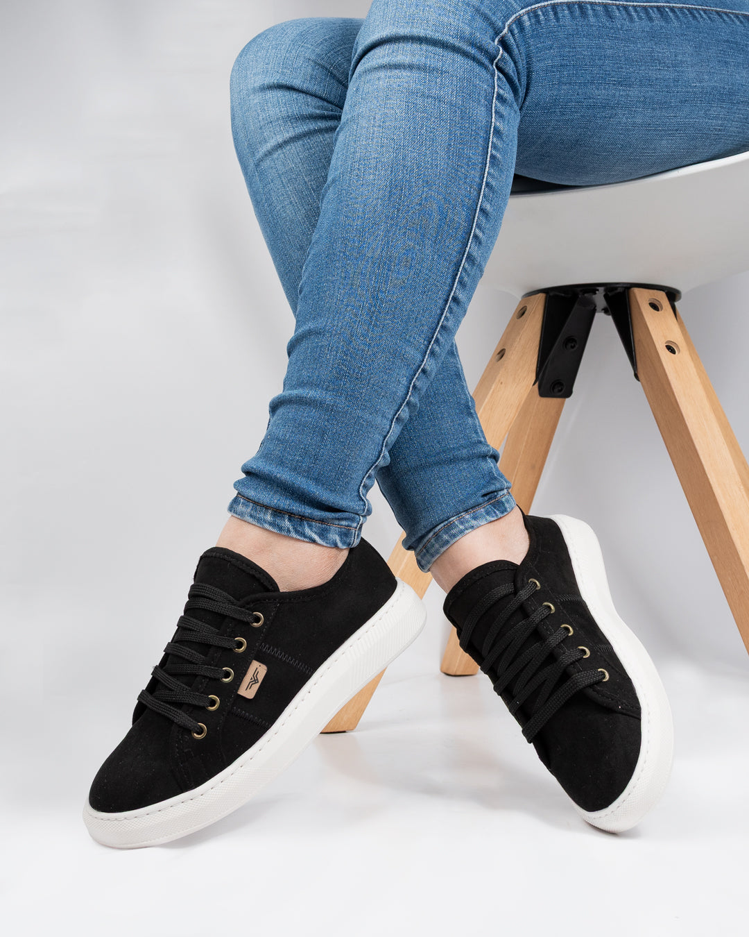 Snicker Black Lace-Up Espadrille Sneakers by Pontiak
